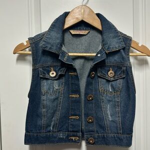 XS JEANS CROPPED VEST